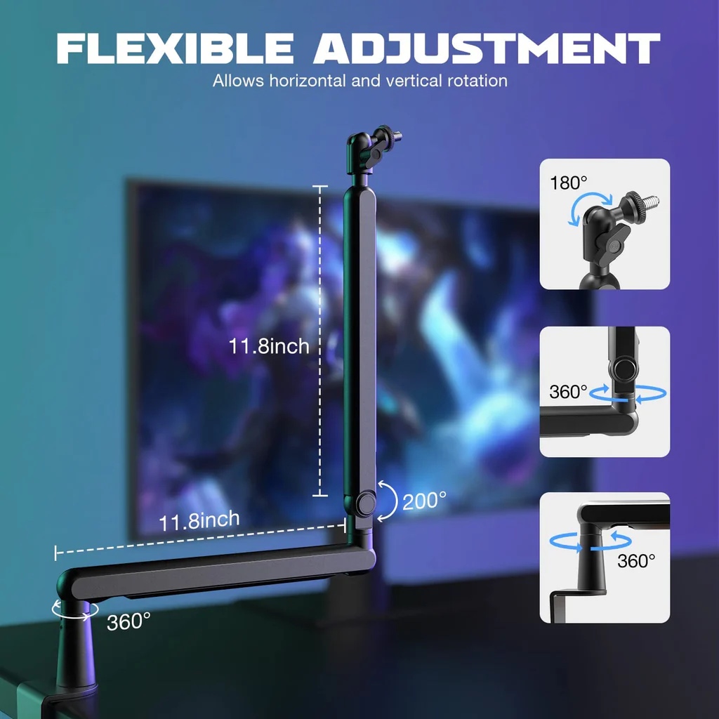 BM88 Microphone Boom Arm (BLK) thumbnail 2
