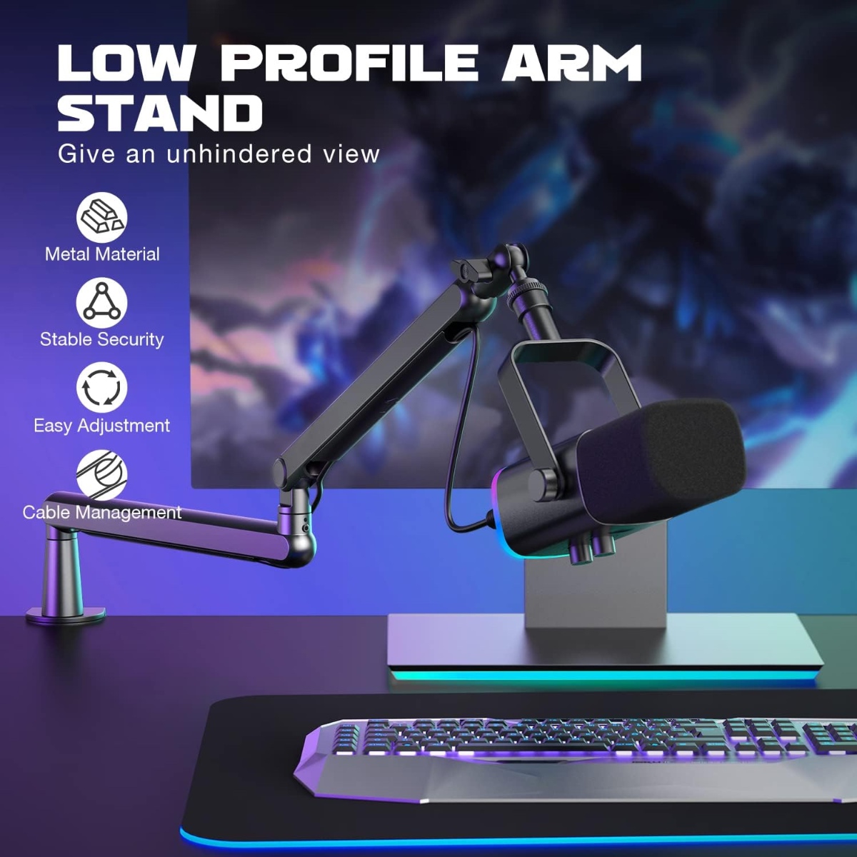BM88 Microphone Boom Arm (BLK) thumbnail 4