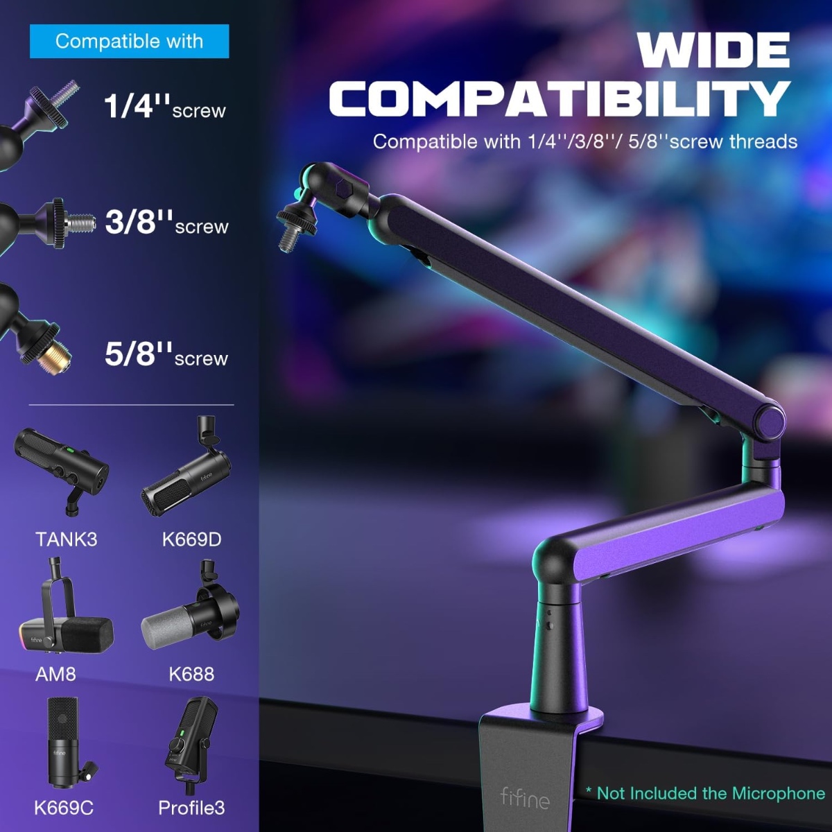 BM88 Microphone Boom Arm (BLK) thumbnail 6