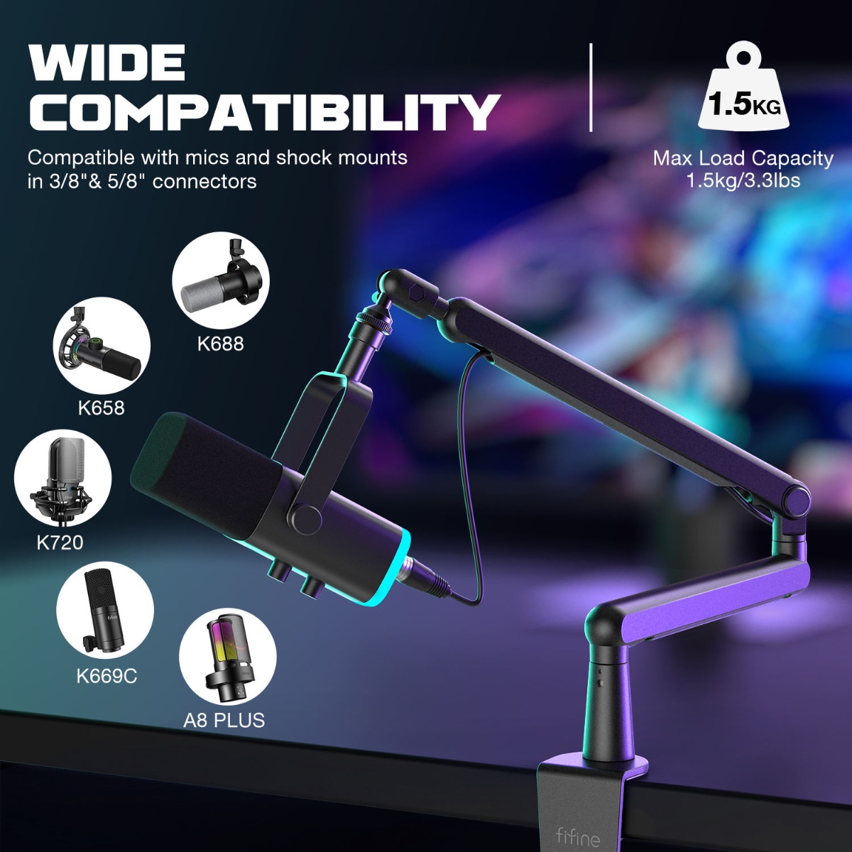 BM88 Microphone Boom Arm (BLK) thumbnail 11