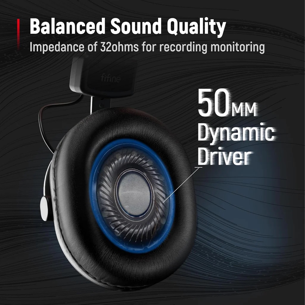 FIFINE H8 Studio Monitor Headphones (BLK) thumbnail 3