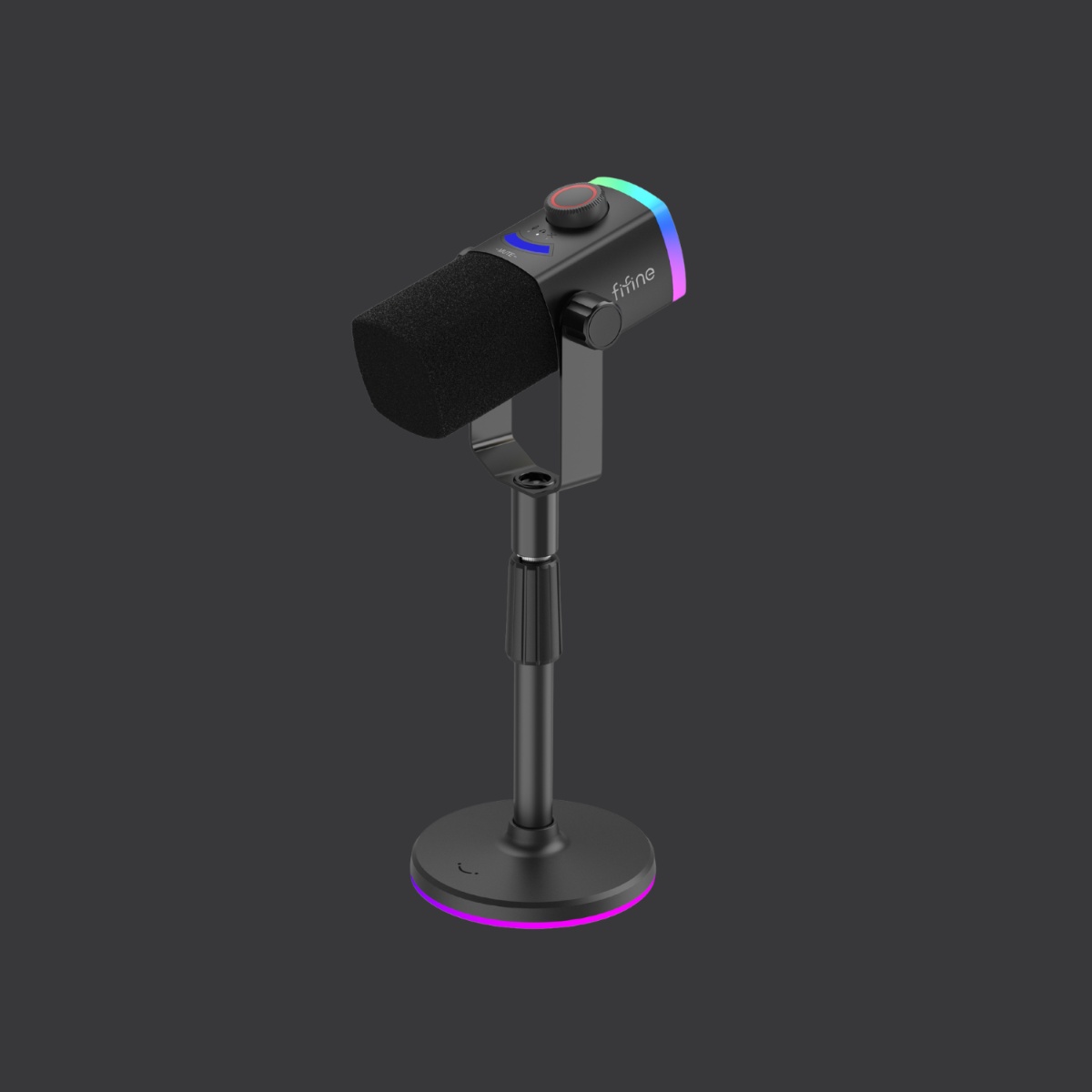 AM8PROS Dynamic Microphone Kit with RGB Desktop Stand (BLK)