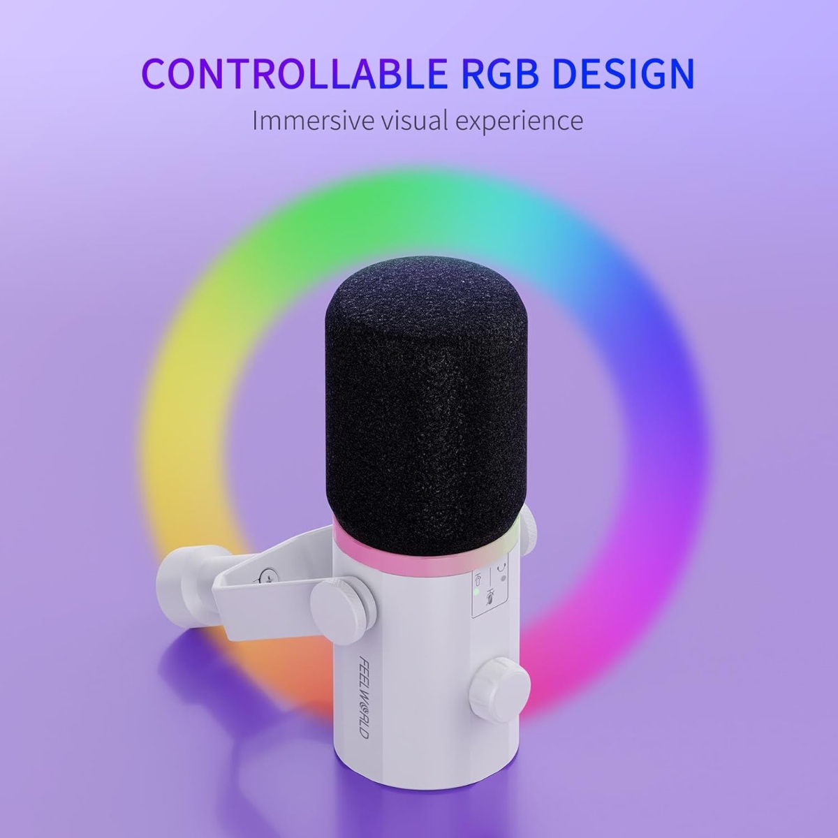 PM1 USB/XLR Dynamic Microphone with Desktop Stand (WHT) thumbnail 4