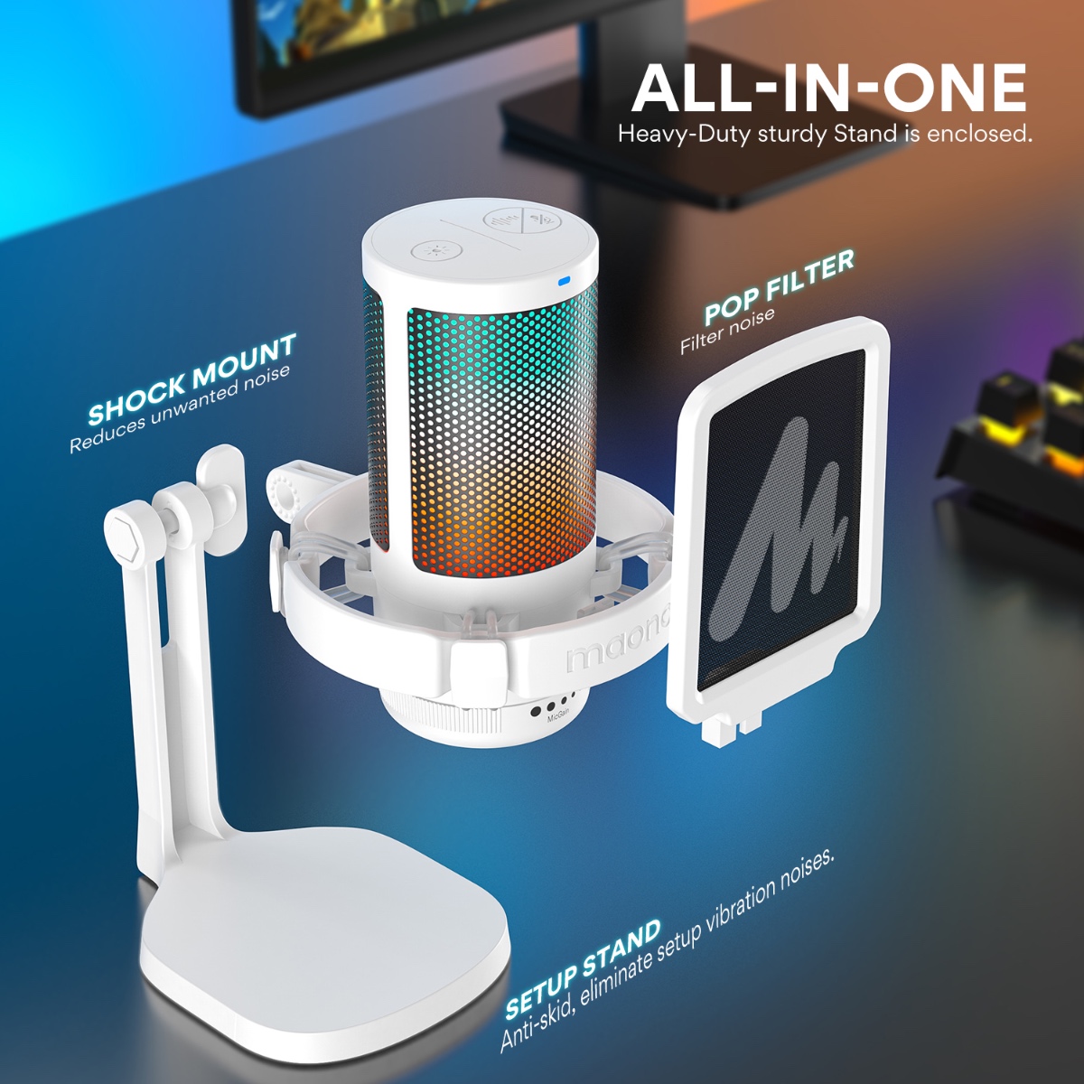 DGM20 USB Condenser Microphone (WHT) thumbnail 7