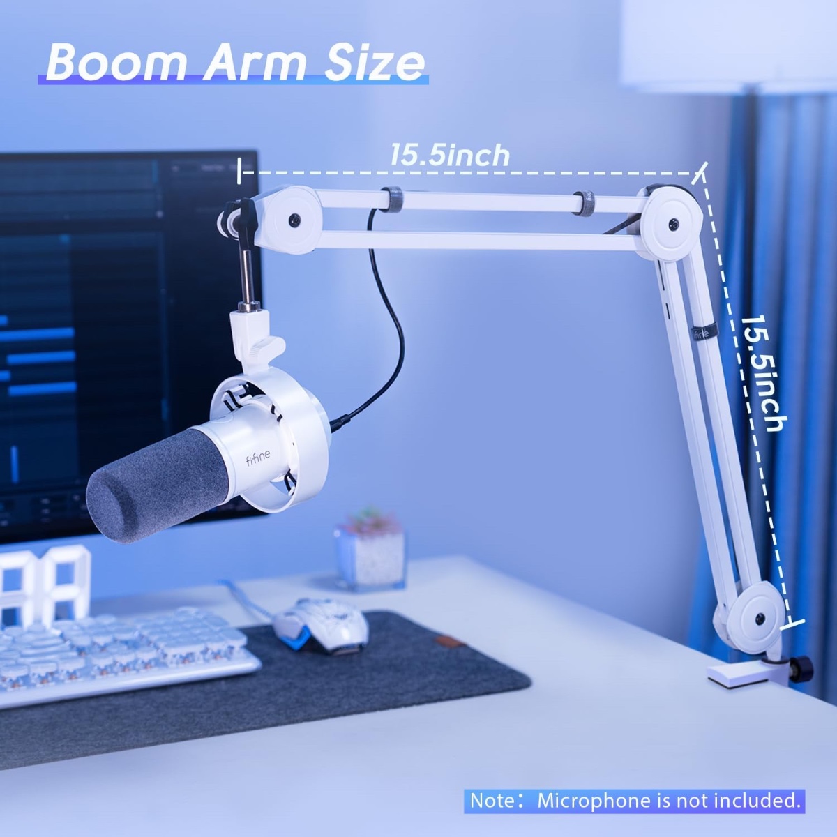 BM63 Microphone Boom Arm (WHT) thumbnail 2