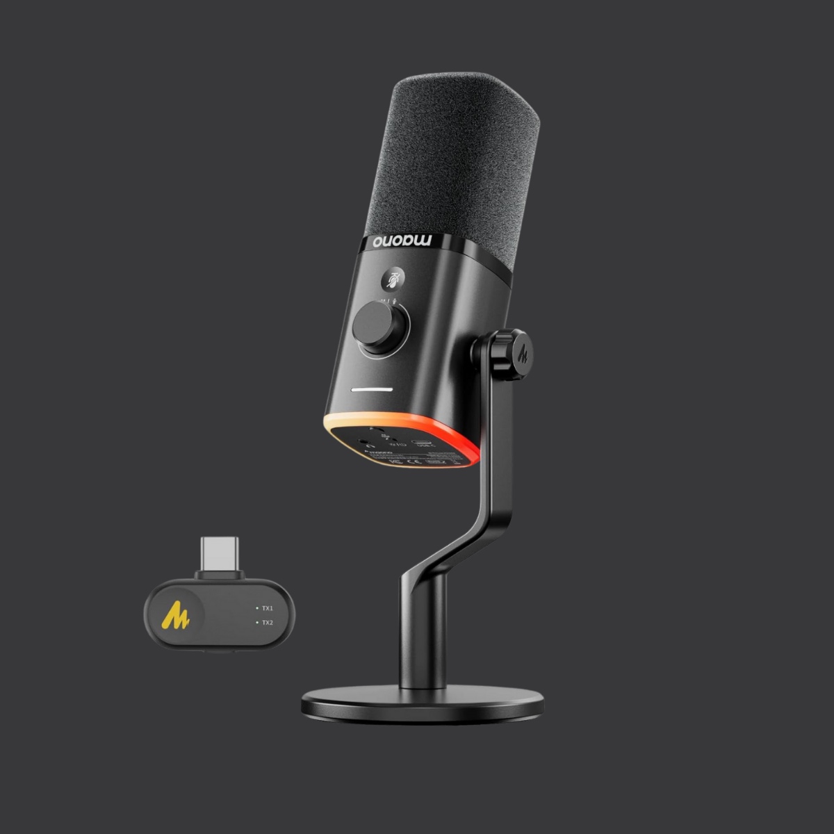 PD100W Hybrid Wireless Podcast Microphone (Desktop)