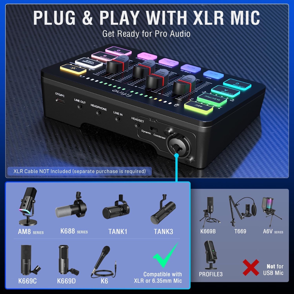 AmpliGame SC3 Gaming Audio Mixer (BLK) thumbnail 6