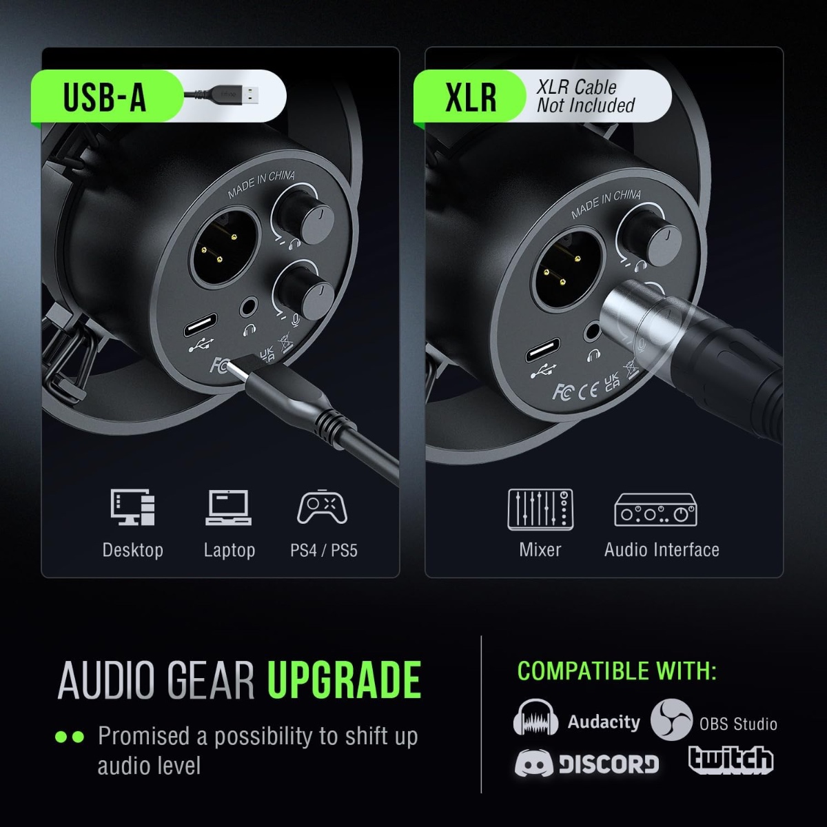 K688 USB/XLR Dynamic Microphone (BLK) thumbnail 2