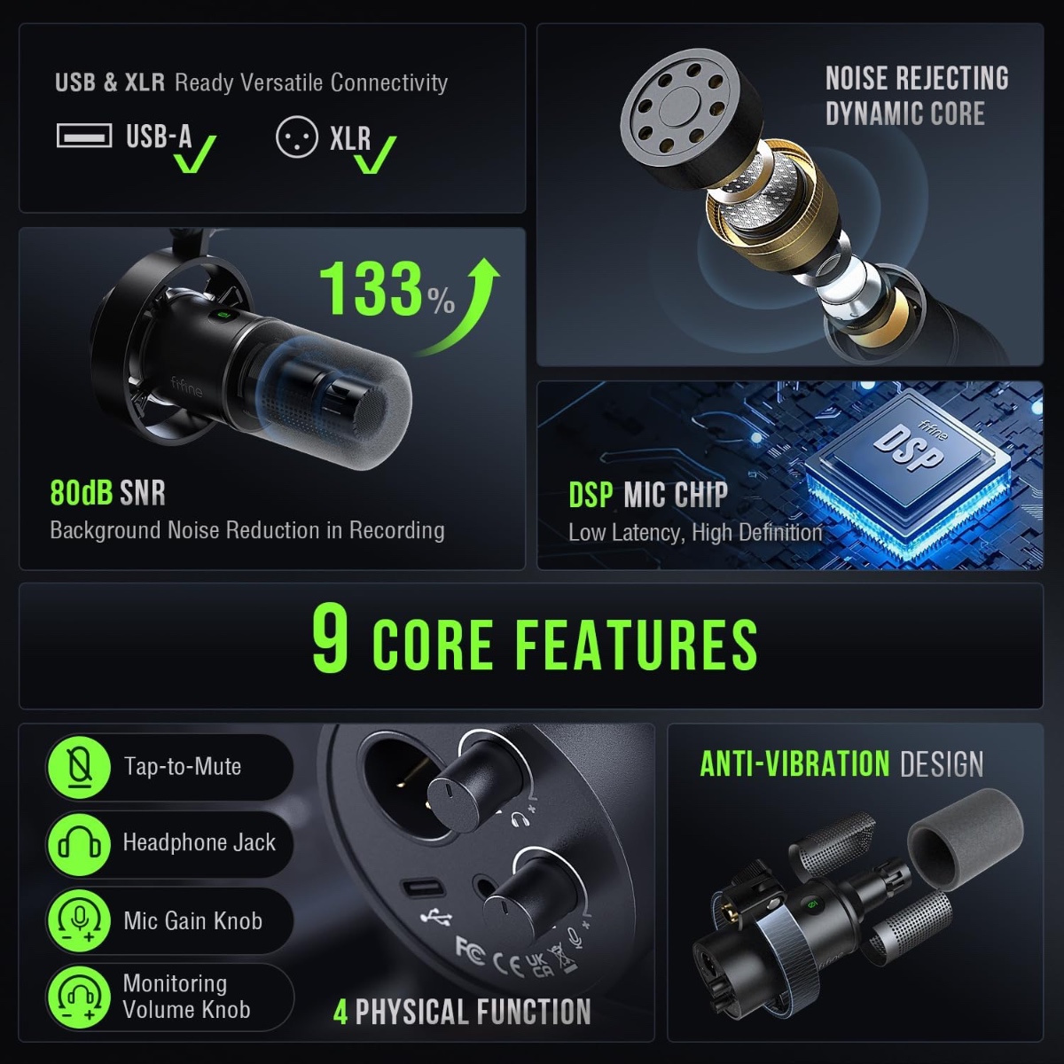 K688 USB/XLR Dynamic Microphone (BLK) thumbnail 7