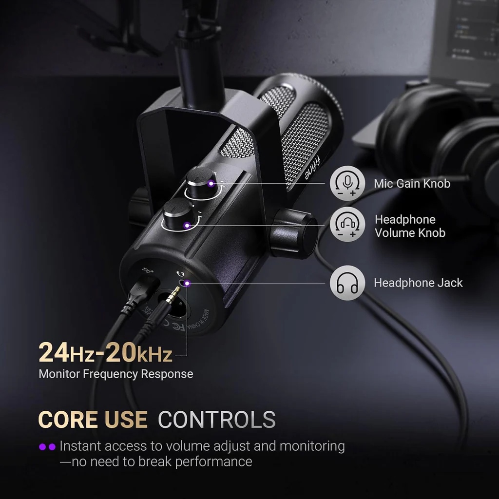 AmpliTank Tank6 USB/XLR Dynamic Mic (BLK) thumbnail 9