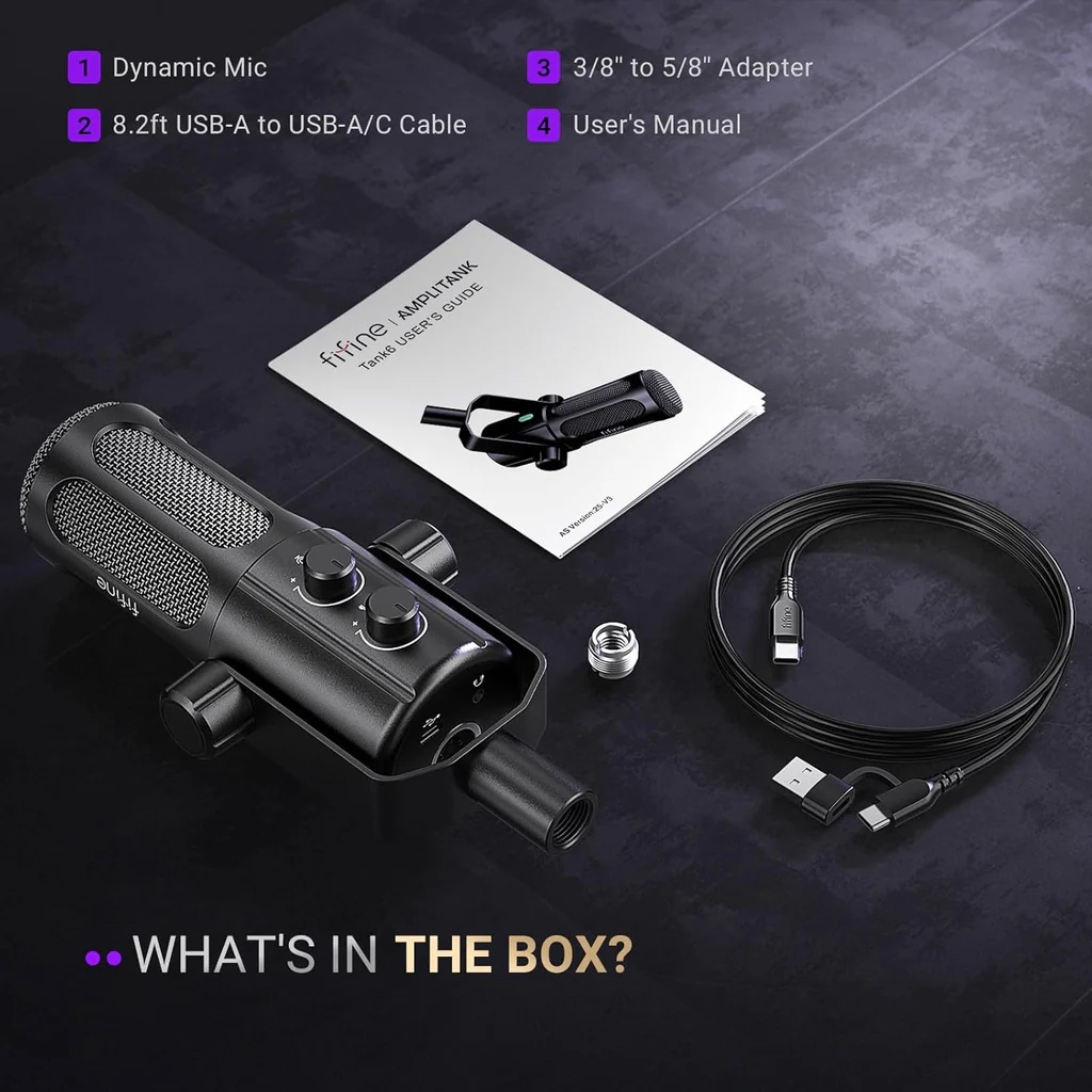 AmpliTank Tank6 USB/XLR Dynamic Mic (BLK) thumbnail 2