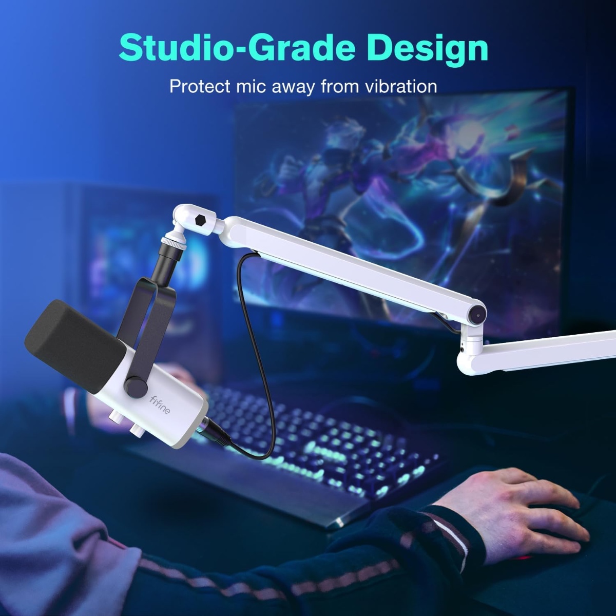 BM88 Microphone Boom Arm (WHT) thumbnail 3