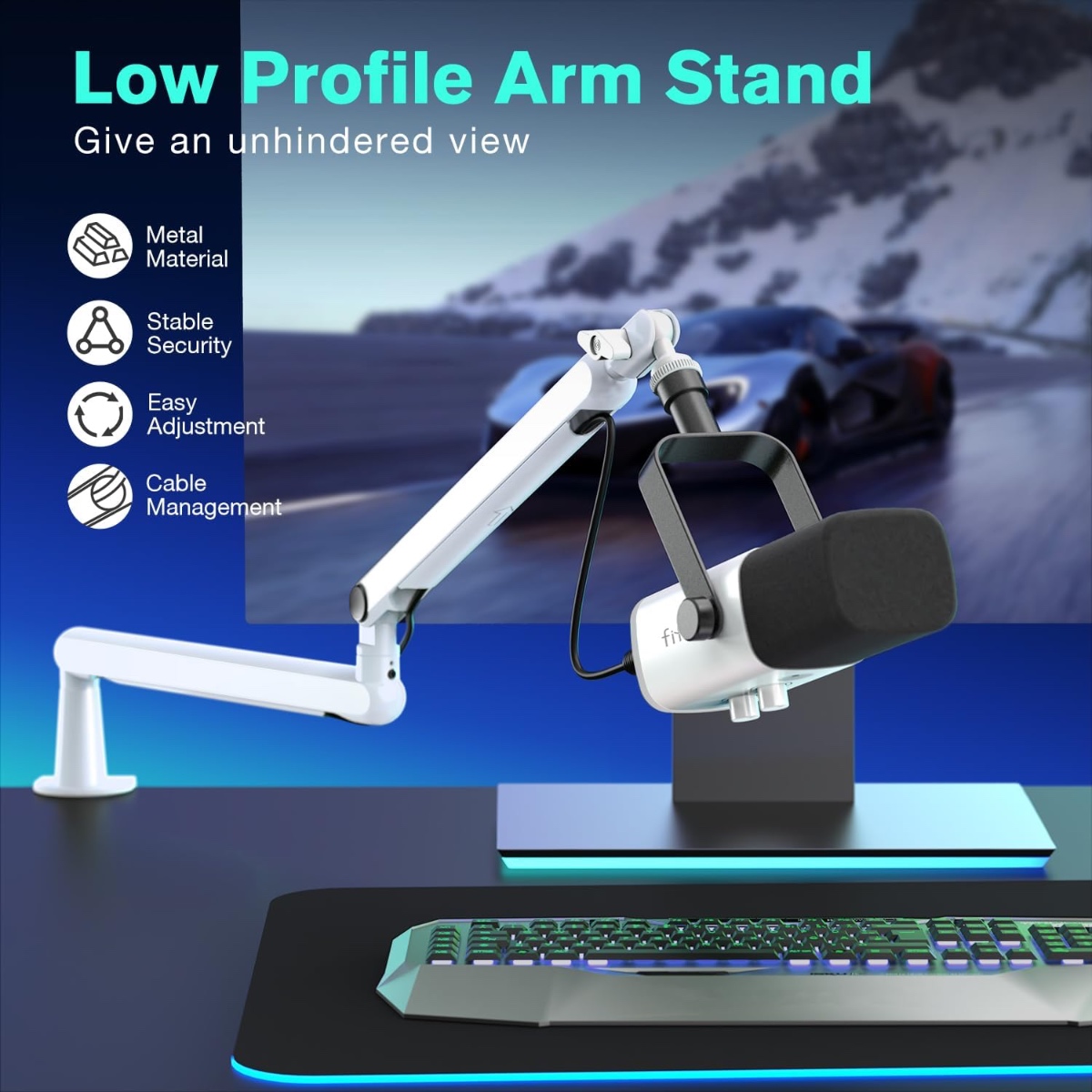 BM88 Microphone Boom Arm (WHT) thumbnail 6