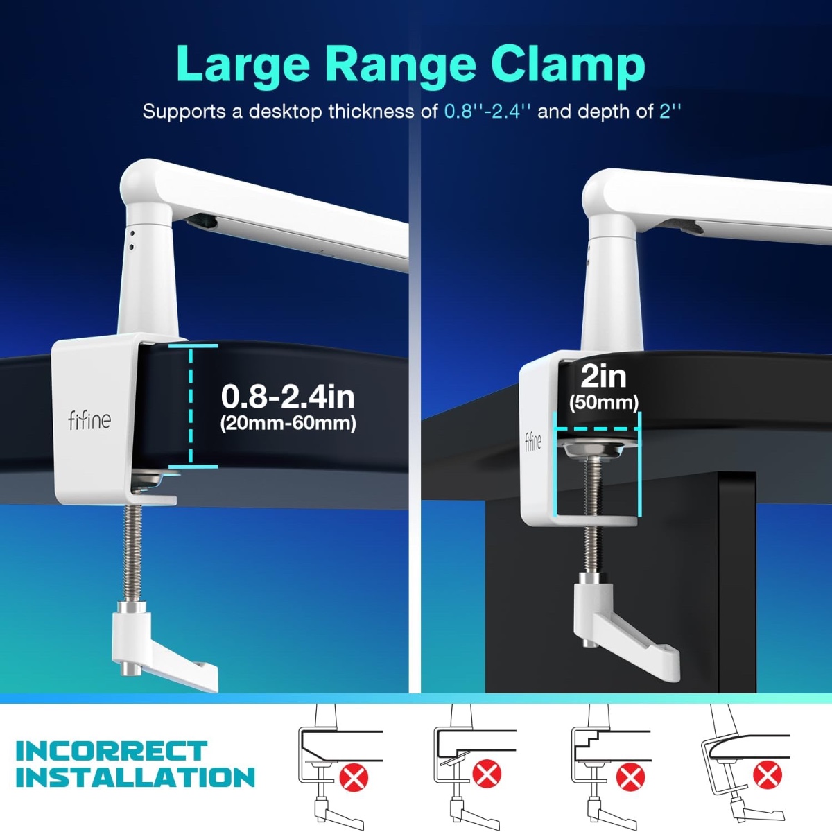 BM88 Microphone Boom Arm (WHT) thumbnail 9