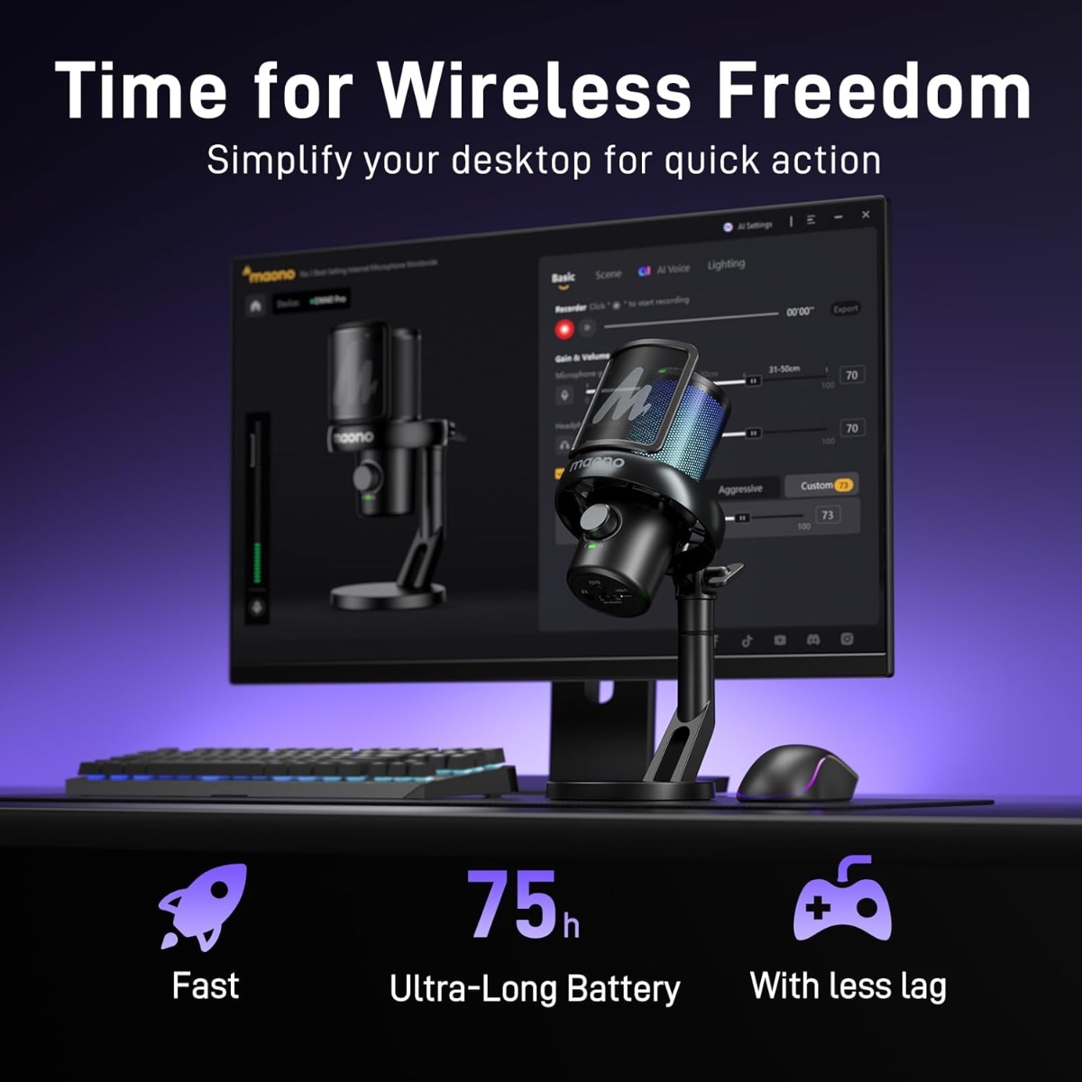 DM40 Pro USB/Wireless Mic (BLK) thumbnail 3