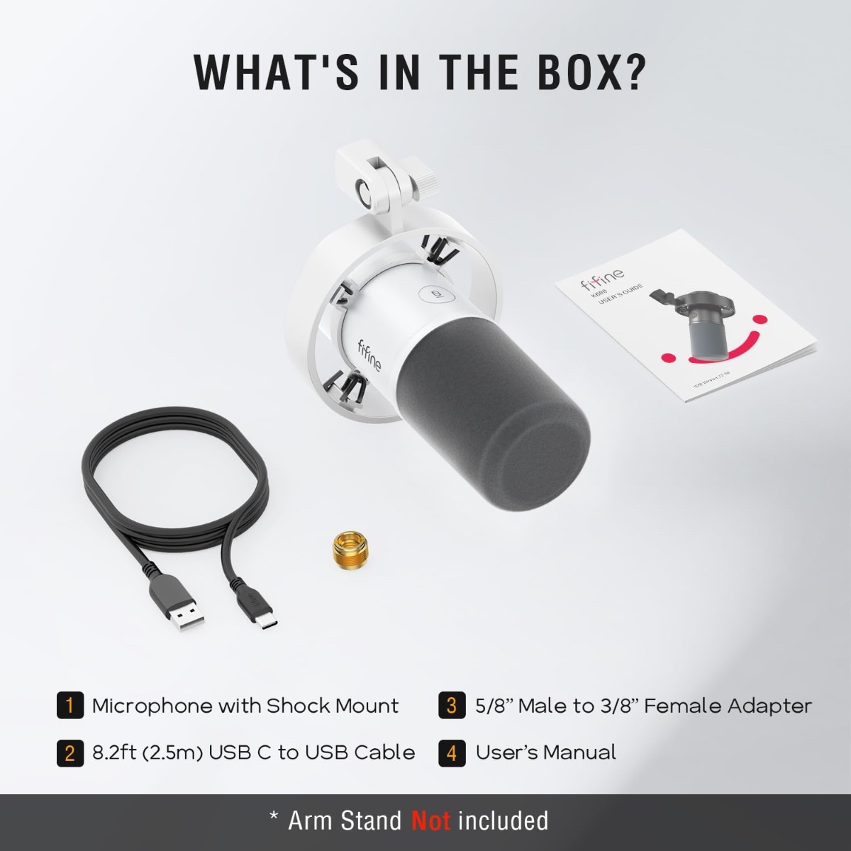 K688 USB/XLR Dynamic Microphone (WHT) thumbnail 2