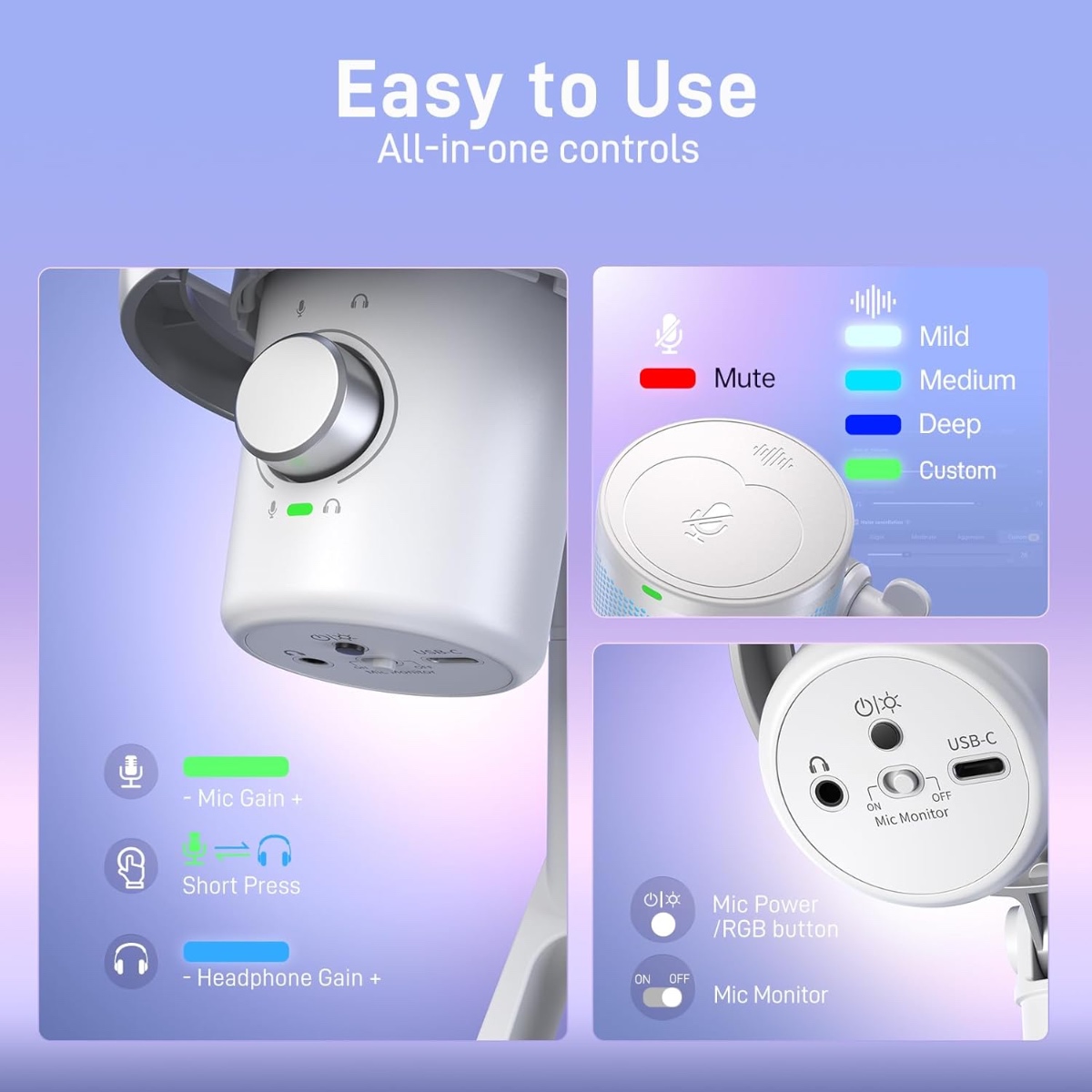 DM40 Pro USB/Wireless Mic (WHT) thumbnail 9