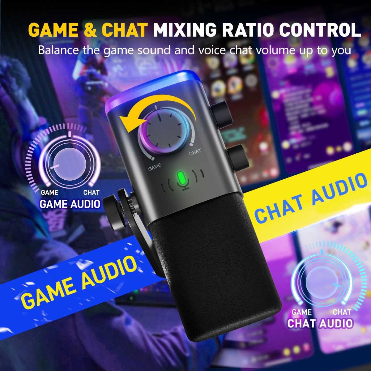 AM9 USB/XLR Dynamic Microphone with RGB (BLK)