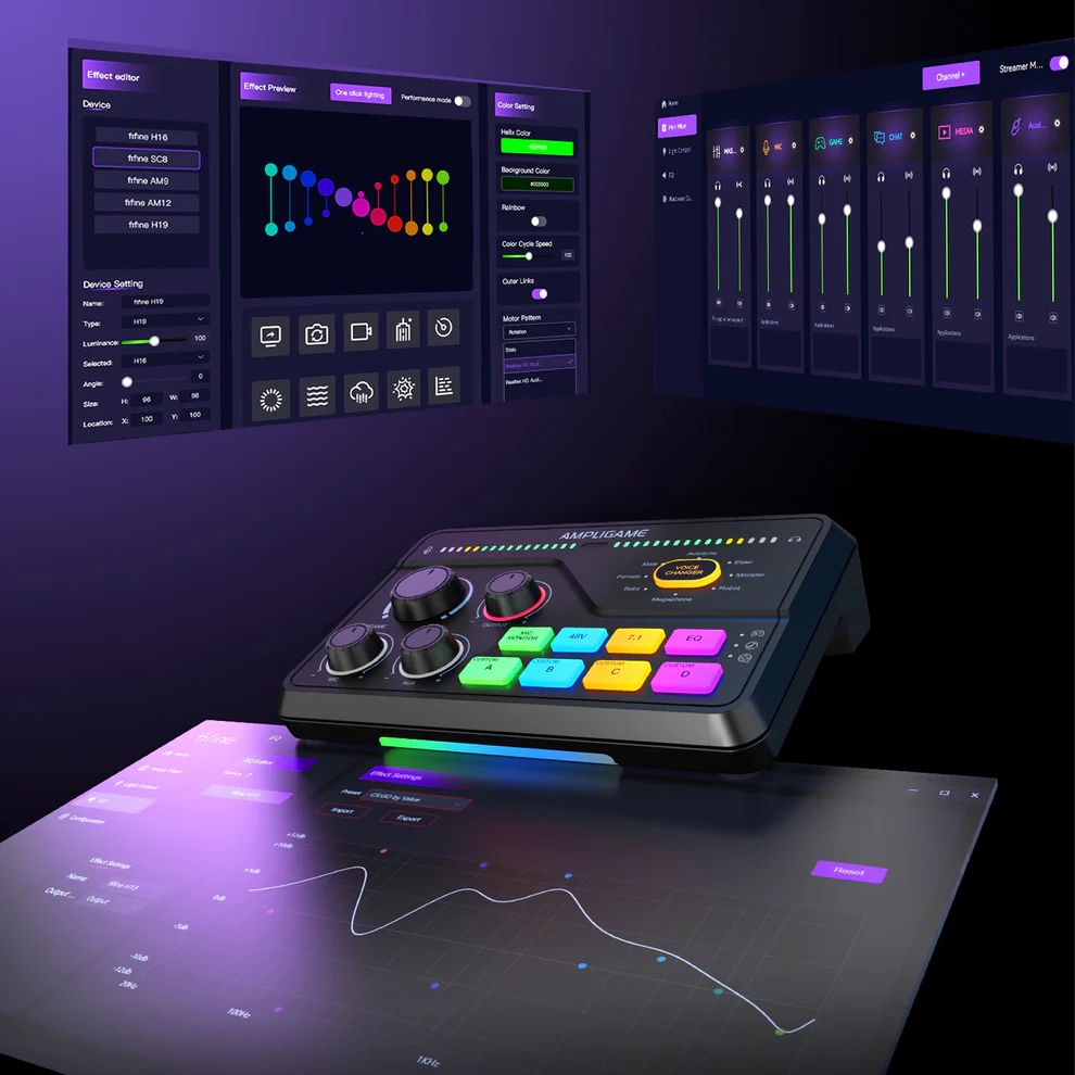 SC8 USB Gaming Audio Mixer (BLK) thumbnail 2