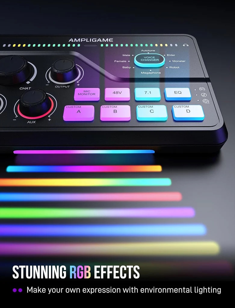 SC8 USB Gaming Audio Mixer (BLK) thumbnail 3