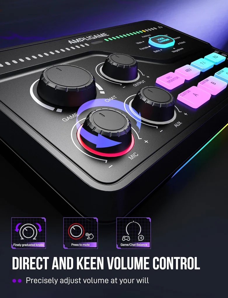 SC8 USB Gaming Audio Mixer (BLK) thumbnail 5