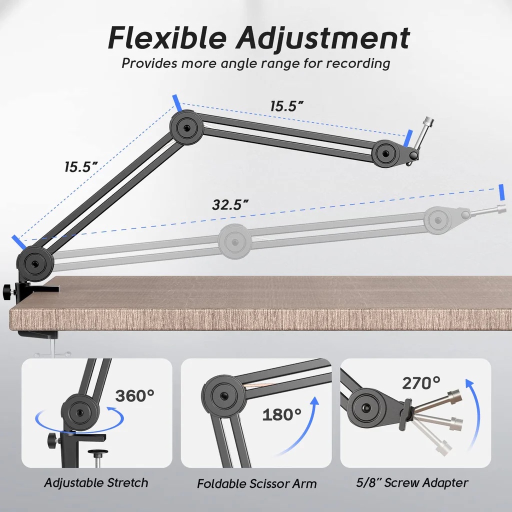 BM63 Microphone Boom Arm (BLK) thumbnail 9